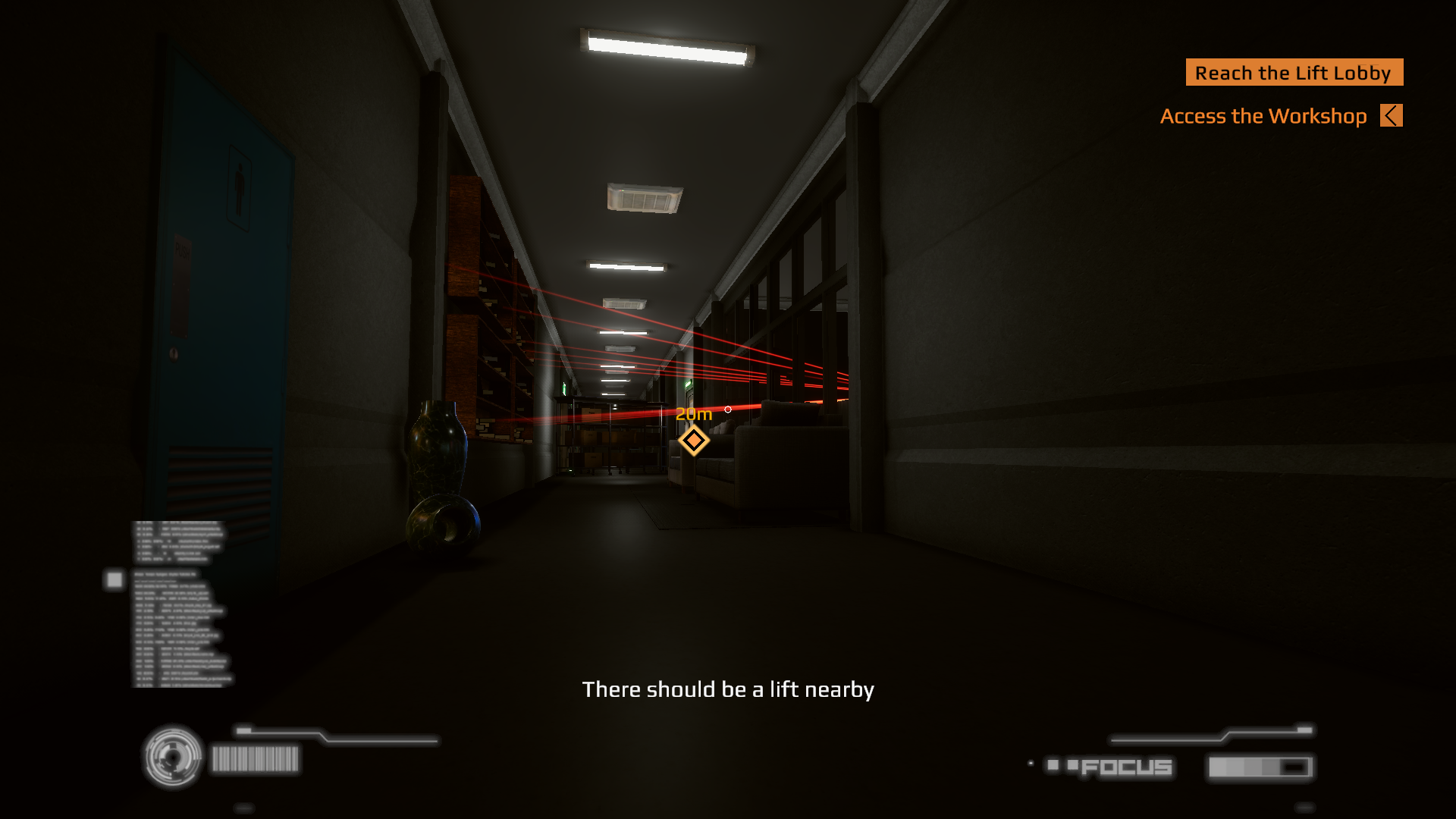 N30 Gameplay - Player crouching to sneak past AI